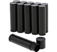 Kalanka-50pcs Tube Baume À Lèvres Vide Tube De Rouge Levre Vide Plastique Translucide Conteneurs De Baume À Lèvres Vide Pour Fabrication Diy De Rouge Baume À Lèvres Cadeau Pour Femm Fille, 5g (Noir)