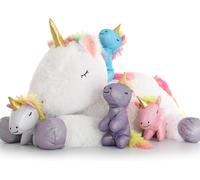KALANKA-55cm Peluche Licorne Maman et Bébé, Kawaii Peluche Licorne Grande, Douce Geant Jouet Cadeau pour Fille Bebe Enfant Garcon Noël Anniversaire
