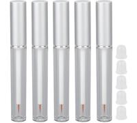 Kalanka-5pcs Tube D'eyeliner Vide, 3ml Bouteille De Mascara En Plastique Etanche Bouteille De Crème Pour Cils Portable Avec Bouchon En Caoutchouc Pour Voyage Camping