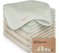Kalanka-6-Pack Lingettes Bébé En Bambou Bio - Douces, Serviettes Pour Enfants, Serviette De Visage (Stone/Dove)