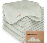 Kalanka-6-Pack Lingettes En Bambou Bio Pour Bébé - Douces, Enfants, Serviettes, Molleton, Visage (Dove)