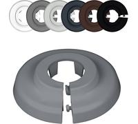 Kalanka-6 Pcs. Rosace Radiateur, 12mm-35mm, Blanc Gris Marron Noir, Rosace Pour Tuyaux De Chauffage, Cache Tuyau Plomberie, Coffrage Cache Tuyau, Cache Trou (22mm, Gris Fenêtre 7040)