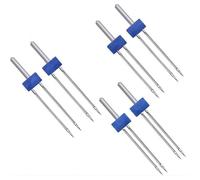Kalanka-6 Pièces Aiguille Double Stretch Jersey Aiguilles De Machine À Coudre Doubles, Aiguilles Jersey Machine À Coudre, Aiguille Jumelée, Aiguille Double, Aiguille Jumelles Stretch Pour Machine À C