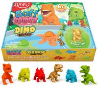 Kalanka-6 X Grandes Bombes De Bain Surprise Dinosaures, 6 Jouets Dinosaures Surprises À L'intérieur ! Cadeau D'anniversaire Pour Les Enfants, Jouets De Bain Pour Garçons Et Filles
