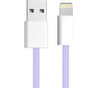 KALANKA-600401 - MFI Certified Lightning Cable for Devices - Charging and Sync Cable USB A Male and Lightning Male MFI Male - Smartphone and Tablet - 1m Long - Pastel Purple