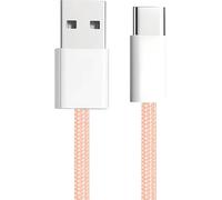 KALANKA-600403 - Type C Cable - Charging and Sync Cable USB A Male to USB C Male Connector - Charger for Type-C Connecting Devices - Smartphone and Tablet Compatible - 1 m - Pink