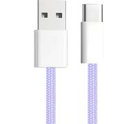 KALANKA-600404 - Type C Cable - Charging and Sync Cable USB A Male and USB C Male Connector - Charger for Type-C Connecting Devices - Smartphone and Tablet Compatible - Purple