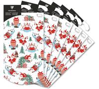 Kalanka-618011c - Pochette Cadeau Pliable Petit Format - 16x22cm - Motifs : Père Noël - Boite Pillow - Emballage Cadeau