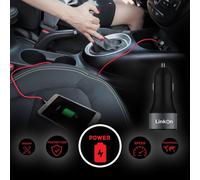 Kalanka-63w Chargeur De Voiture Avec 45w Usb-C Pd3.0 Pps Et 18w Usb-A Qualcomm Qc3.0 Compatible Avec Macbook Pro Google Pixel Chromebook Ipad Iphone X Nintendo Switch Samsung S10 S20 Huawei