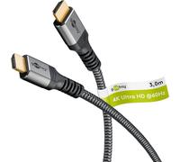 KALANKA-64995 Câble HDMI haute vitesse avec Ethernet 2.0 / résolutions UHD allant jusqu'à 4 K @ 50/60 Hz/rallonge HDMI pour PS5, Xbox, Apple TV 4K / 3M