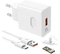 KALANKA-66W Supercharge Chargeur Rapide pour Honor Huawei 200 Lite 400 Magic7 Lite, Chargeur Rapide Supercharge avec USB C 1.5m pour Honor 90 Lite 200 Lite 70 Lite X6/8b Pad X8a X9 Magic5/6 6Pro 6Lit
