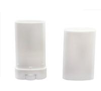 Kalanka-6pcs 0.5oz Ovale Vide Rechargeable En Plastique Diy Baume À Lèvres Shine Tube Tuyau Bouteille Rouge À Lèvres Organisateur De Stockage Déodorant Crayon Chapstick Titulaire Conteneur Cas (Blanc