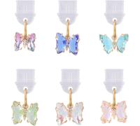 Kalanka-6pcs Charme De Prise Anti-Poussière Papillon, Coloré Charme De Prise Anti-Poussière Pour Téléphone Portable Pendentifs De Port De Chargement De Type C Charme De Prise Anti-Poussière Usbc Mign