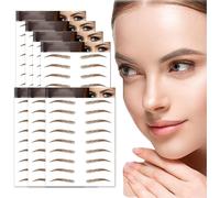 Kalanka-7 Feuilles Autocollants De Sourcils 4d Patch,Eyebrow Tattoos Stickers Autocollant Bionique Pour Sourcils,Faux Sourcils Pochoirs Tatouage Imperméable Pour Femmes (Brown-14)