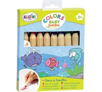 Kalanka-- 8 Crayons De Couleur Enfant Xxl - Gros Crayons De Couleur Bébé - Dès 2 Ans - Épais, Lavables & Faciles À Prendre En Main - Mes Premiers Crayons - Colors Baby Jumbo - 2 À 4 Ans - 42009