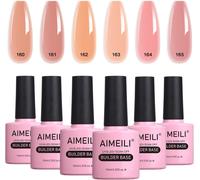 Kalanka-8 En 1 Builder Base Gel 6pcs 10ml Naturel Nude Rose - Gel De Construction Pour Extension, Base Coat, Renforcement Et R¿¿Paration De Manucure, Colle De D¿¿Corations - Kit 38