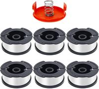 KALANKA-8 Pack Bobine de rechange pour tondeuses Black et Decker,BobineFil Coupe Bordure Black et Decker Coupe Bordures,6 Fil Coupe Bordure,1 Couvercle,1 Ressort