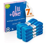 Kalanka-8 Recharges Universellles Poubelles À Couches Extra Longues 7 Pli - Anti-Odeur - Compatibles Avec Angelcare Tommee Tippee Twist & Click Simplee Tec Litterlocker Et Autres - Lot De 8 Recharges