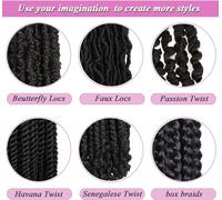 Kalanka-8 Roll Brazilian Wool Hair Dark Brown Acrylic Yarn For African Crochet Hair Box Braids Jumbo Braids Senegalese Twisting Knitting Hair Faux Locs Spiral Corkscrews Braids Twist Wraps(#4)
