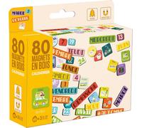 KALANKA-- 80 Magnets Bois Calendrier - Apprendre Les Jours, Mois et Saisons - pour accompagner Les Tableaux - Aimantées en Bois - Organiser Son Planning - Cpffret 17x15x4cm - A partir de 3 Ans - 8968
