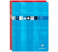 Kalanka-8007c Un Cahier À Spirale De Travaux Pratiques - 24x32 Cm - 80 Pages Grands Carreaux 90 G Et Unies Blanches 125 G - Couverture Carte Pelliculée - Couleur Aléatoire