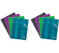 Kalanka-8999c Un Répertoire À Spirale - 17x22 Cm - 180 Pages Petits Carreaux - Papier Blanc 90 G - Couverture Carte Pelliculée - Couleur Aléatoire (Lot De 2)