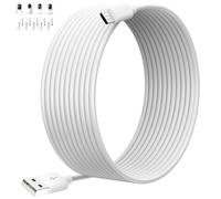 KALANKA-8M Câble de Charge USB vers Micro USB pour XIAOMI Camera 2K/Pro, Câbles d'extension d'alimentation de Caméra de Sécurité pour XIAOMI MI/YI/Cloud Camera,Wyze/Nest/Arlo Q/Furbo Dog Cam,Blanche