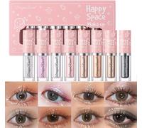 Kalanka-8pcs Ensemble De Fards À Paupières À Paillettes Liquide, Glitter Eyeshadow, Étincelant Miroiter Ombre À Paupières, Durable, Séchage Rapide, Métallique Korean Eye Makeup
