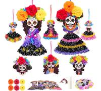 KALANKA-8pcs Halloween DIY Poke Art Kit EVA Poke-in Activité Manuelle Le Jour des Morts Loisir Créatif pour Fille Garçon Idée Cadeau Fête Anniversaire Carnaval