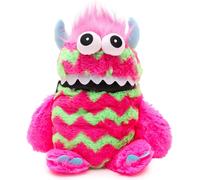 KALANKA-® 9" (23cm) Peluche Monstre Inquiet de Couleur Rose et Verte - Aime Manger Vos Inquiétudes