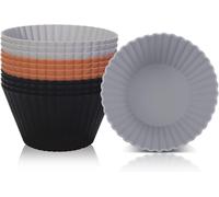 Kalanka-9,2cm Grand 12 Moules Cupcakes, Moule Muffins En Silicone Réutilisables, Anti-Adhésif Moule Cake Factory, Caissettes Muffins, Moule Gateau, Cuisson En Silicone Pour Friteuse À Air-Kalanka