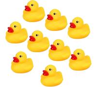 KALANKA-9 canards en caoutchouc jaune, canards classiques couineurs et flottants, jouets de bain flottants en vinyle mat, décorations de gâteaux, canards classiques, l'heure du bain n'a jamais été au