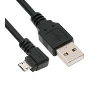 KALANKA-90 Degree Right Angle Micro USB 5 Pin to USB 2.0 Data Charging Cable for Phone Tablet 480Mbps Transfer Speed (50cm)