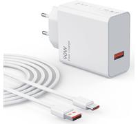 KALANKA-90W Chargeur Rapide pour Xiaomi 15/14/13T/13 Lite/12S Ultra/POCO X7 Pro/X6/POCO F6 Pro/F6/X4 GT, Chargeur Turbo pour Redmi Note 14 13 Pro 5g 14t 13t Poco Pad M6 avec 6A Cable USB C 1M