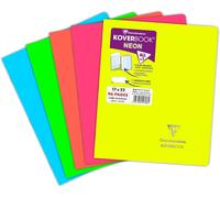 Kalanka-951723c Un Cahier Agrafé Koverbook Neon - 17x22 Cm - 96 Pages Lignées Avec Marge - Papier Blanc 90 G - Couverture Polypro Opaque - Couleur Aléatoire