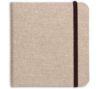 Kalanka-96102c Carnet De Voyage Goldline - 30 Feuilles Papier Dessin Blanc Au Grain Léger - 15x15 Cm 180g - Couverture Toilée Prête À Peindre - Idéal Pour Les Artistes Globe-Trotteurs