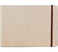 KALANKA-96108C Carnet de Voyage Goldline - 30 Feuilles Papier Dessin Blanc au Grain Léger - A5 21x14,8 cm 180g - Couverture Toilée Prête à Peindre - Idéal pour les Artistes Globe-trotteurs