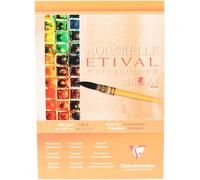 KALANKA-96305C Bloc Encollé Etival - 10 Feuilles Papier Aquarelle Blanc 100% Cellulose Grain Fin Qualité Étude A4 21x29,7 cm 300g