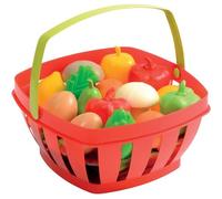 KALANKA-966 ¿ Panier à provisions avec fruits et légumes, accessoires, rouge