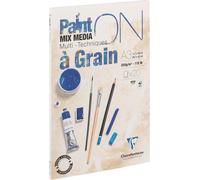 KALANKA-975050C Bloc Collé PaintON Multi-techniques - 20 Feuilles Papier Dessin Multi-techniques au Grain Prononcé - Blanc - A3 29,7x42 cm 250g