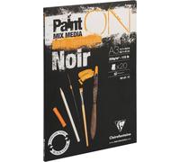 KALANKA-975170C Bloc Collé PaintON Multi-techniques - 20 Feuilles Papier Dessin Multi-techniques au Grain Légèrement Rugeux - Noir - A3 29,7x42 cm 250g