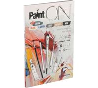 KALANKA-975411C Bloc Collé PaintON Multi-techniques - 24 Feuilles Papier Dessin Multi-techniques - Assorti de 6 Couleurs x4 Feuilles - A3 29,7x42 cm 250g