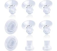 Kalanka-9pcs Accessoires Tire Lait, Silicone Souple Inserts De Bride Tire Lait 13/15/17/19/21mm Avec Valve Bec De Canard Et Membrane En Silicone Compatible Avec Momcozy S12 Pro/S9 Pro/S12/S9
