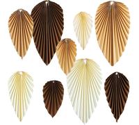 Kalanka-9pcs Boho Décoration De Fête Marron Beige, Ventilateur De Papier En Forme De Feuilles Boule Papier De Soie Guirlande Pour Décorations De Mariages Fête D'anniversaire Bébé Baptême