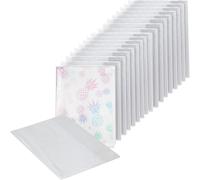 KALANKA-A4 Couver-livre de cahier d'exercices transparent résistant à l'eau - Vestes de protection à enfiler pour ordinateur portable, pochette en PVC (lot de 20)