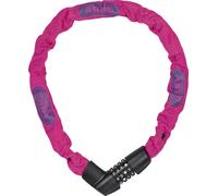 Kalanka-Abus Antivol À Chaîne Tresor 1385/75 Neon - Serrure À Combinaison En Acier Trempé - Chaîne Carrée De 6 Mm D'épaisseur - Niveau De Sécurité 6 - 75 Cm - Rose