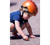 Kalanka-Abus Casque Pour Enfants Skurb Kid - Casque De Vélo Robuste Au Look Skater Avec Place Pour Une Tresse Et Designs Variés - Pour Filles Et Garçons - Orange, Taille M