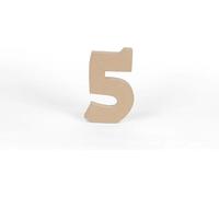 KALANKA-AC889Cpack - Un lot de 3 supports en papier kraft brun 12x2,5x20 cm, Chiffre 5