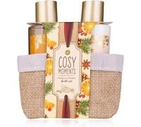 Kalanka-Accentra Coffret Cadeau De Douche Pour Femme Cosy Moments Dans Une Belle Boîte Cadeau En Toile De Jute, Kit De Soin 2 Pièces Avec Gel Douche Et Lotion Pour Le Corps - Coffret Cadeau Bien-Être