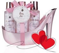 Kalanka-Accentra - Set De Bain Cadeau Pour Femmes Marble En High Heel - Set De Soin 3 Pcs Avec Gel Douche, Bain Mousse & Lotion Pour Le Corps - Set Cadeau Bien-Être Pour Anniversaire, Saint Valentin
